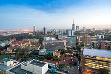 Die kenianische Hauptstadt Nairobi, zugleich die größte Stadt des Landes.