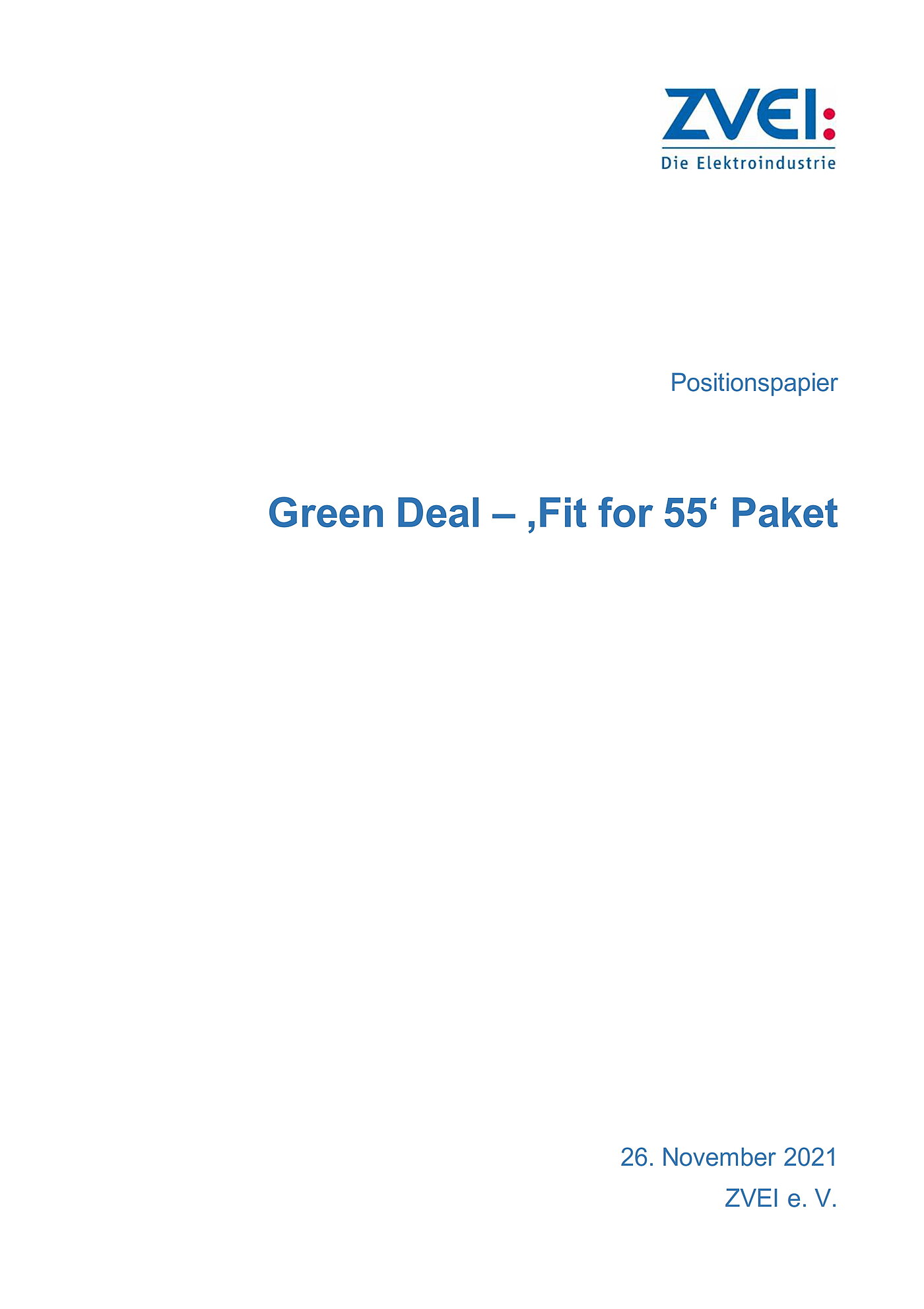 Green deal zvei zum fit for 55 paket der eu