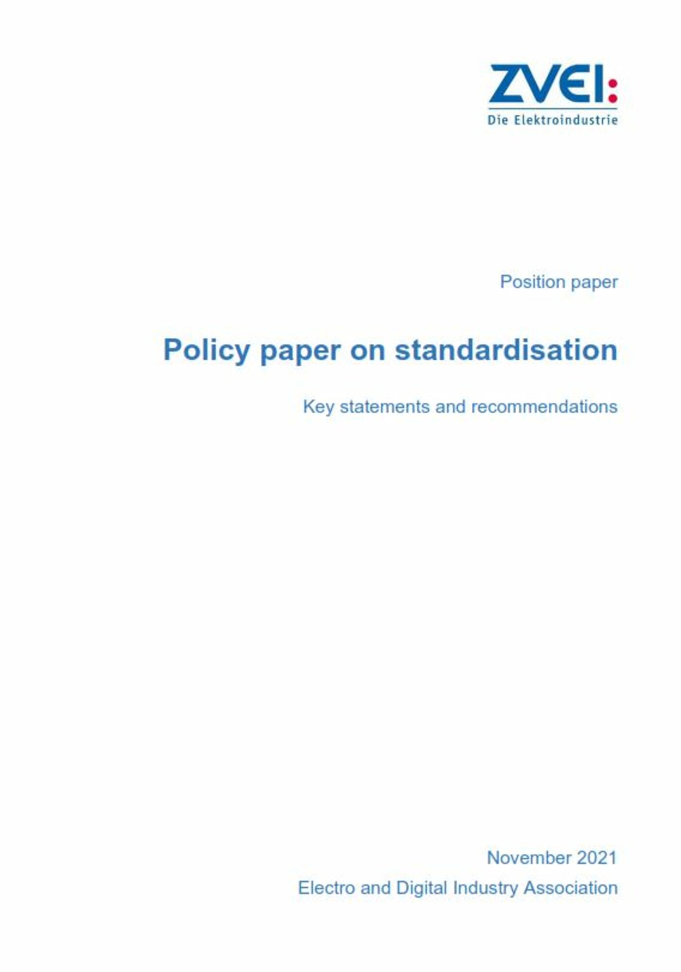 Policy Paper Types Policy paper on standardisation